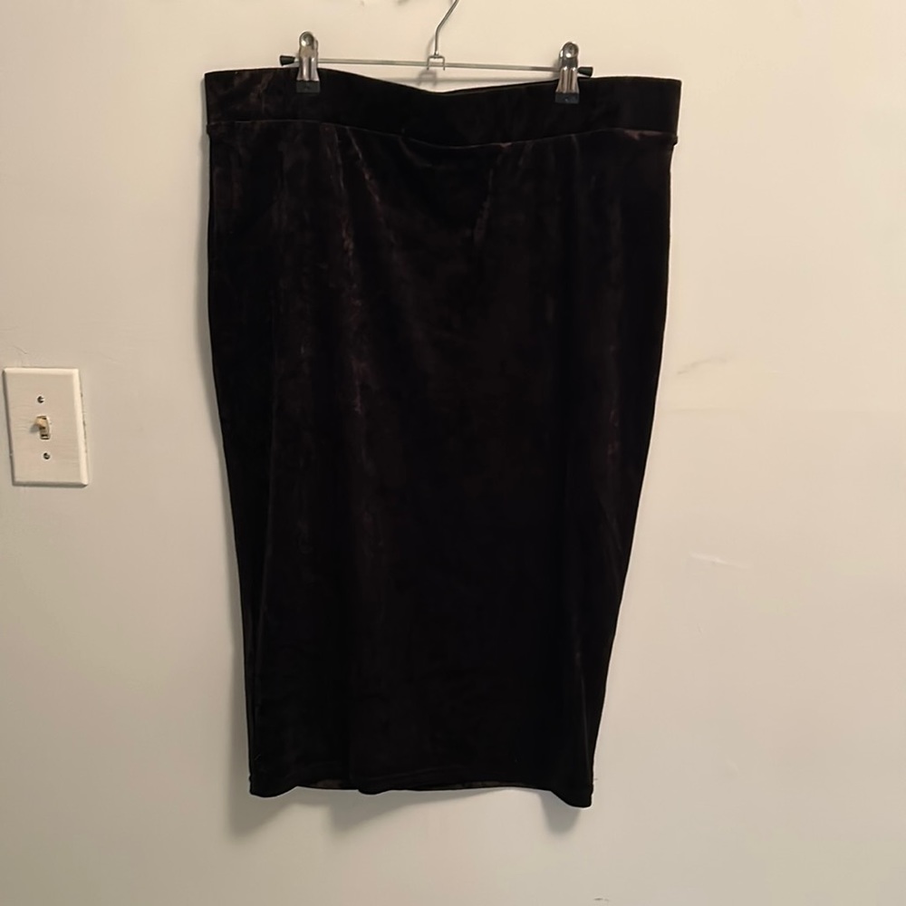 Torrid Velvet Black Pencil Skirt